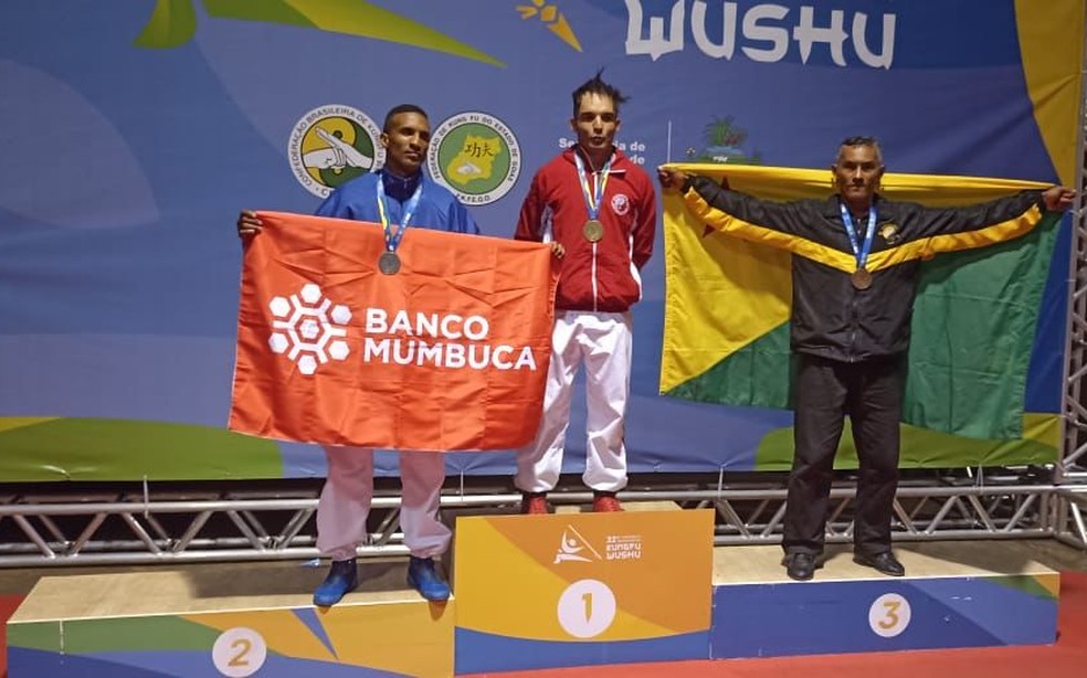 Francisco Macário, 3º lugar na modalidade Shuaijiao — Foto: Divulgação/FAKF