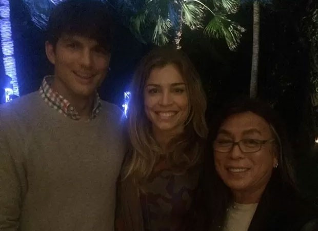 Ashton Kutcher, Grazi Massafera e Celso Kamura (Foto: Reprodução/Instagram)