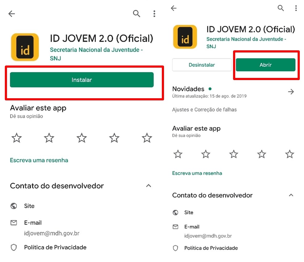 Faça o download e em seguida abra o aplicativo — Foto: Reprodução/Isys Bastos