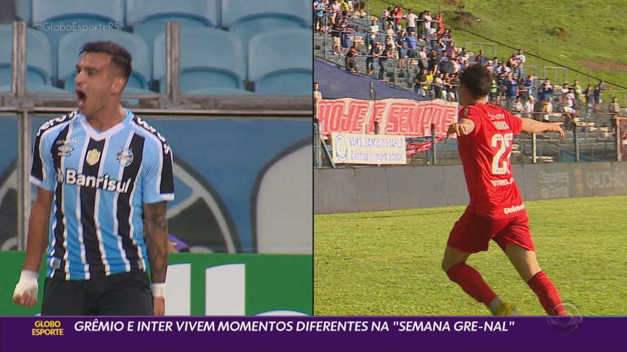 Grêmio e Inter vivem momentos diferentes na 'semana Gre-Nal'