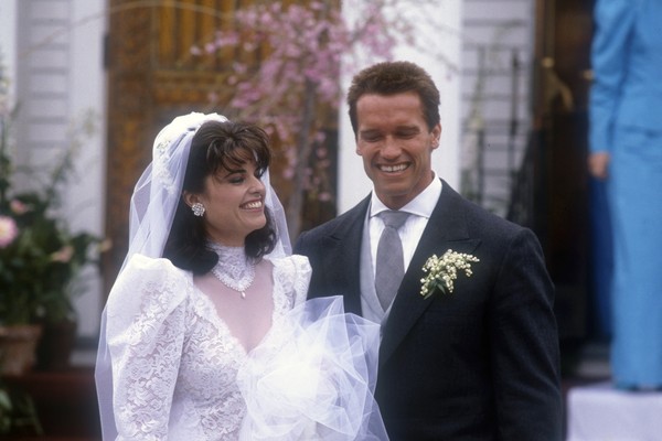 Registro do casamento de Arnold Schwarzenegger com Maria Shriver em abril de 1986 (Foto: Getty Images)