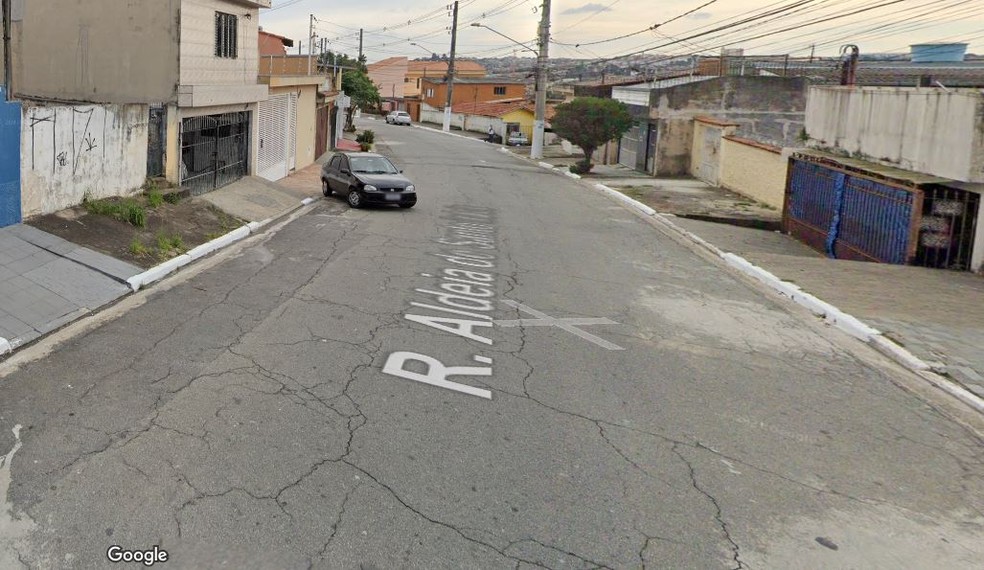 Rua Aldeia de Santo Inácio, no Parque São Rafael, Zona Leste de São Paulo — Foto: Reprodução/Google Maps