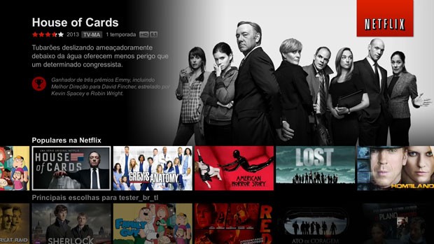 Netflix atualiza tela inicial do serviço de filmes por streaming na internet (Foto: Divulgação/Netflix)