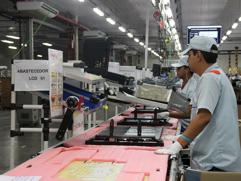 Setor de eletroeletrônicos da ZFM. — Foto: g1 AM 