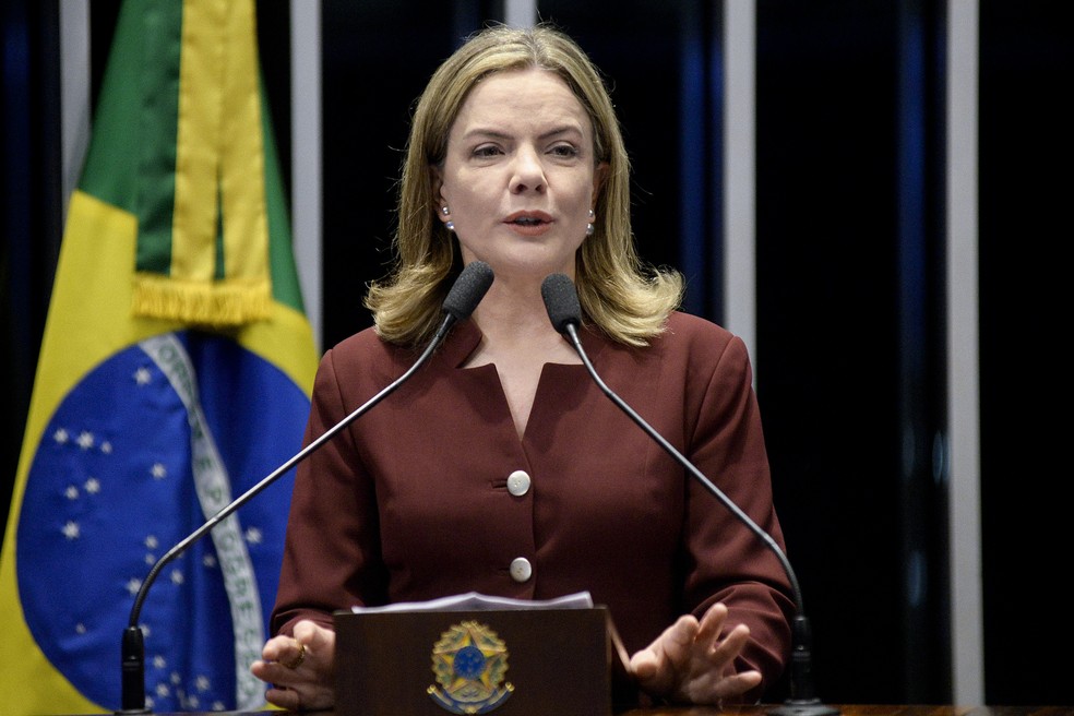 A senadora Gleisi Hoffmann (PT-PR) (Foto: Jefferson Rudy/AgÃªncia Senado)