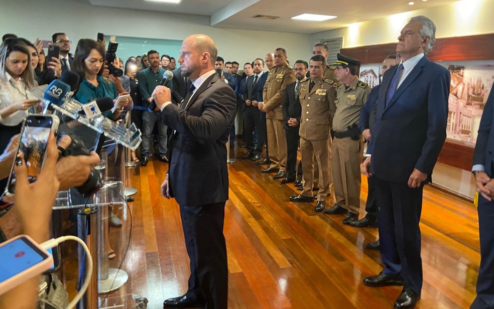 André Ganga assume como delegado-geral da Polícia Civil em Goiás — Foto: Vitor Santana/g1