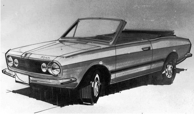 Ford Corcel conversível chegou a ser desenhado internamente (Foto: Reprodução)