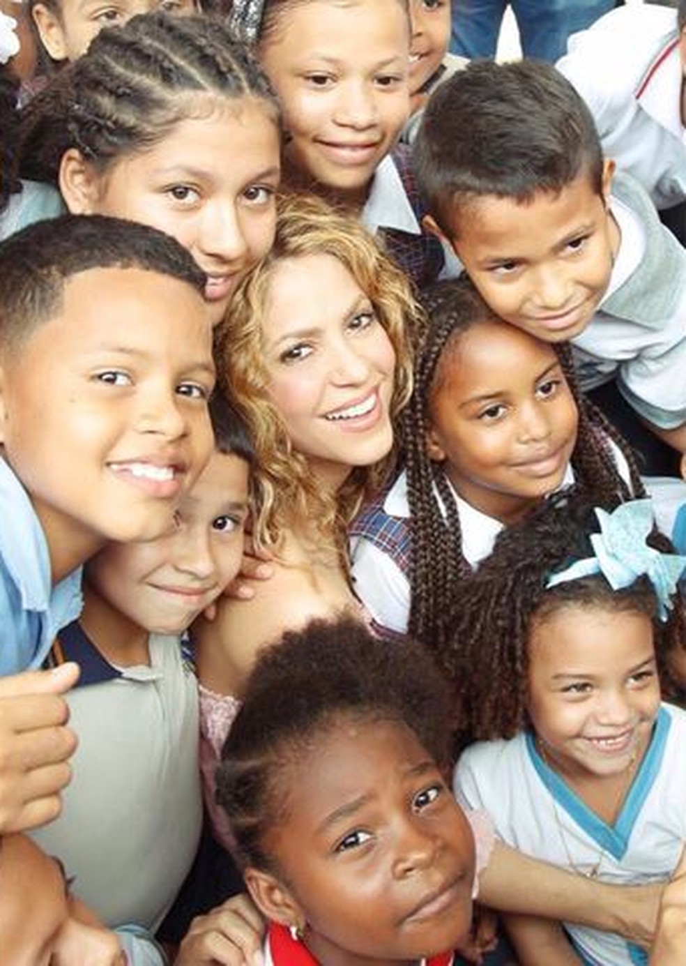 Shakira na sua fundação,  na Colômbia — Foto: Reprodução Instagram
