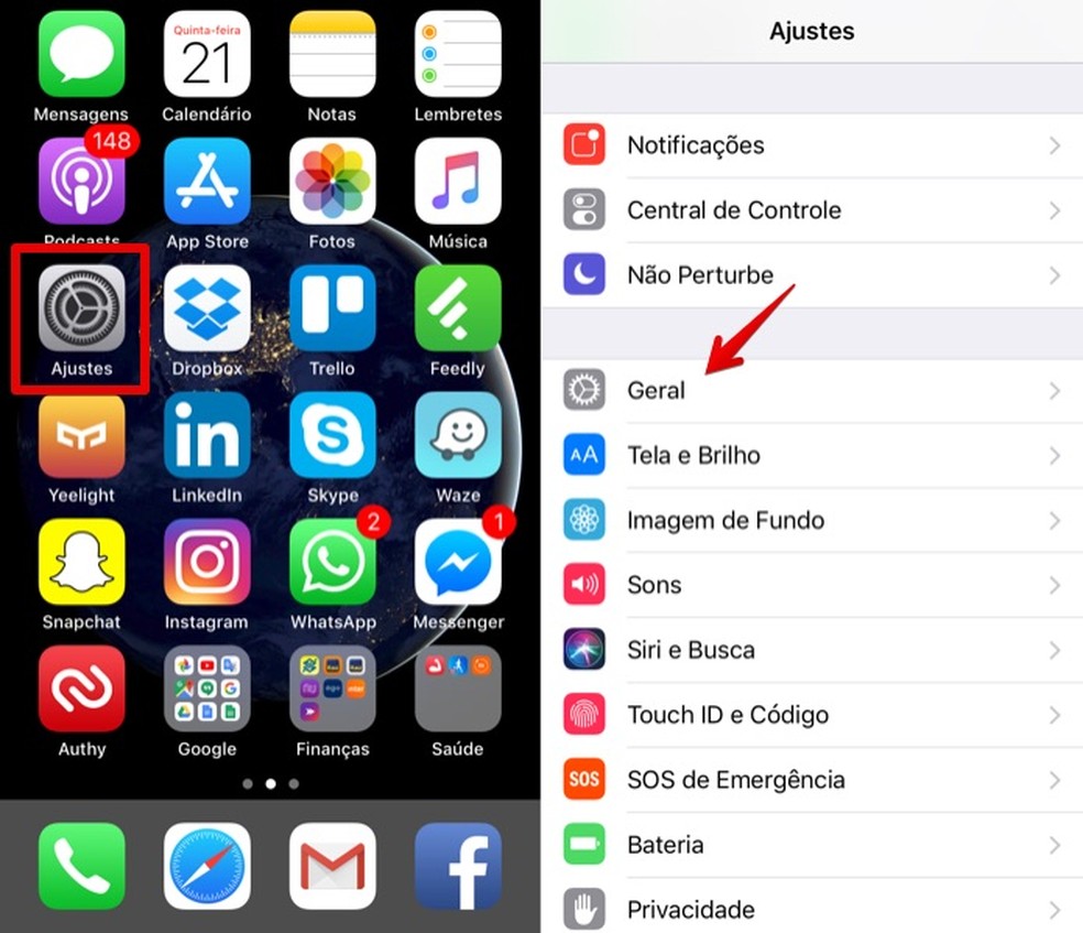 como ativar o modo escuro no iphone com ios 11 sistemas operacionais techtudo