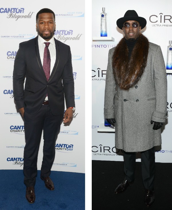 Os rappers 50 Cent e P Diddy (Foto: Getty Images)