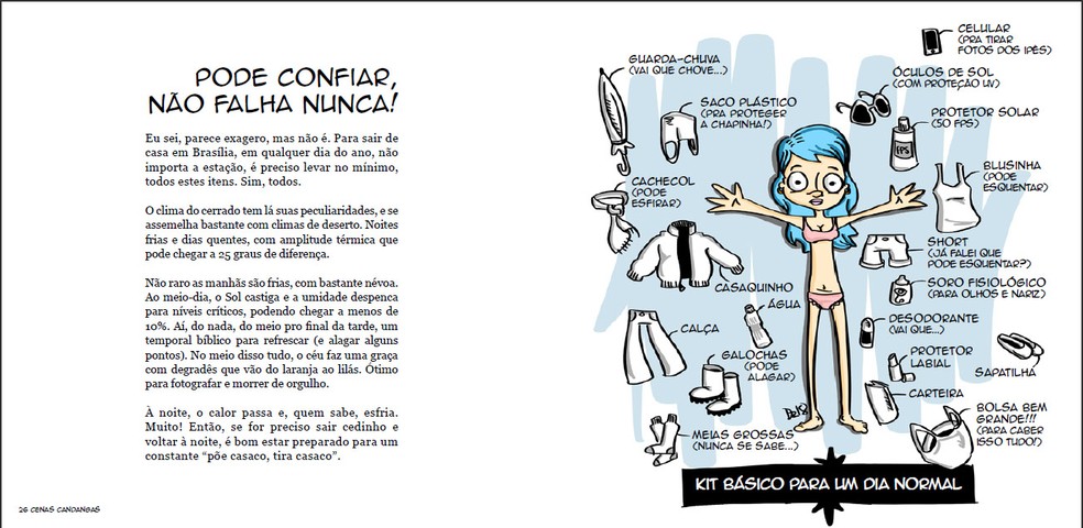 Ilustração satiriza o clima brasiliense — Foto: Daniel Zukko/Divulgação