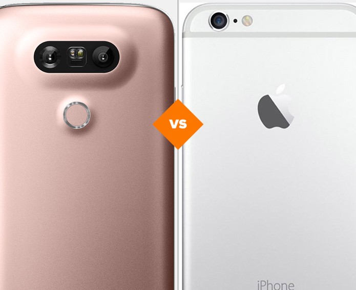 Confira o comparativo entre o LG G5 SE e o iPhone 6 (Foto: Arte/TechTudo)