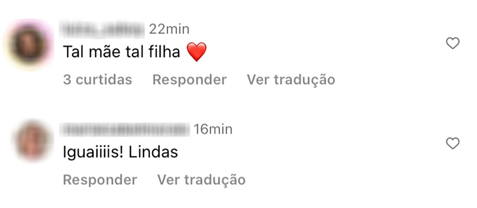 Seguidores elogiam a semelhan&ccedil;a entre Alessandra Ambr&oacute;sio e a filha, Anja &mdash; Foto: Reprodu&ccedil;&atilde;o/Instagram