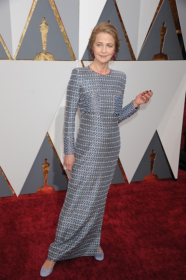 Charlotte Rampling wears Armani Prive to the Oscars 2016  (Foto: Getty Images)