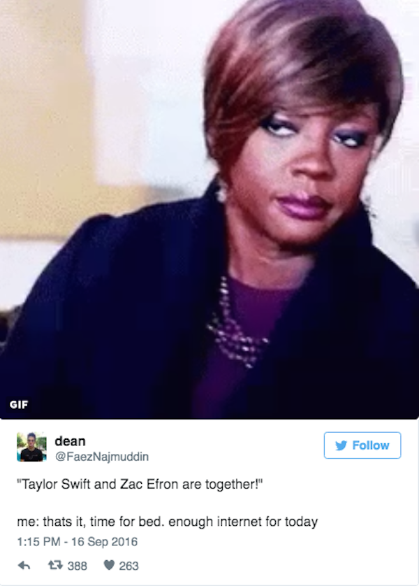 Fãs reagem ao boato sobre o namoro de Talor Swift e Zac Efron (Foto: Twitter)