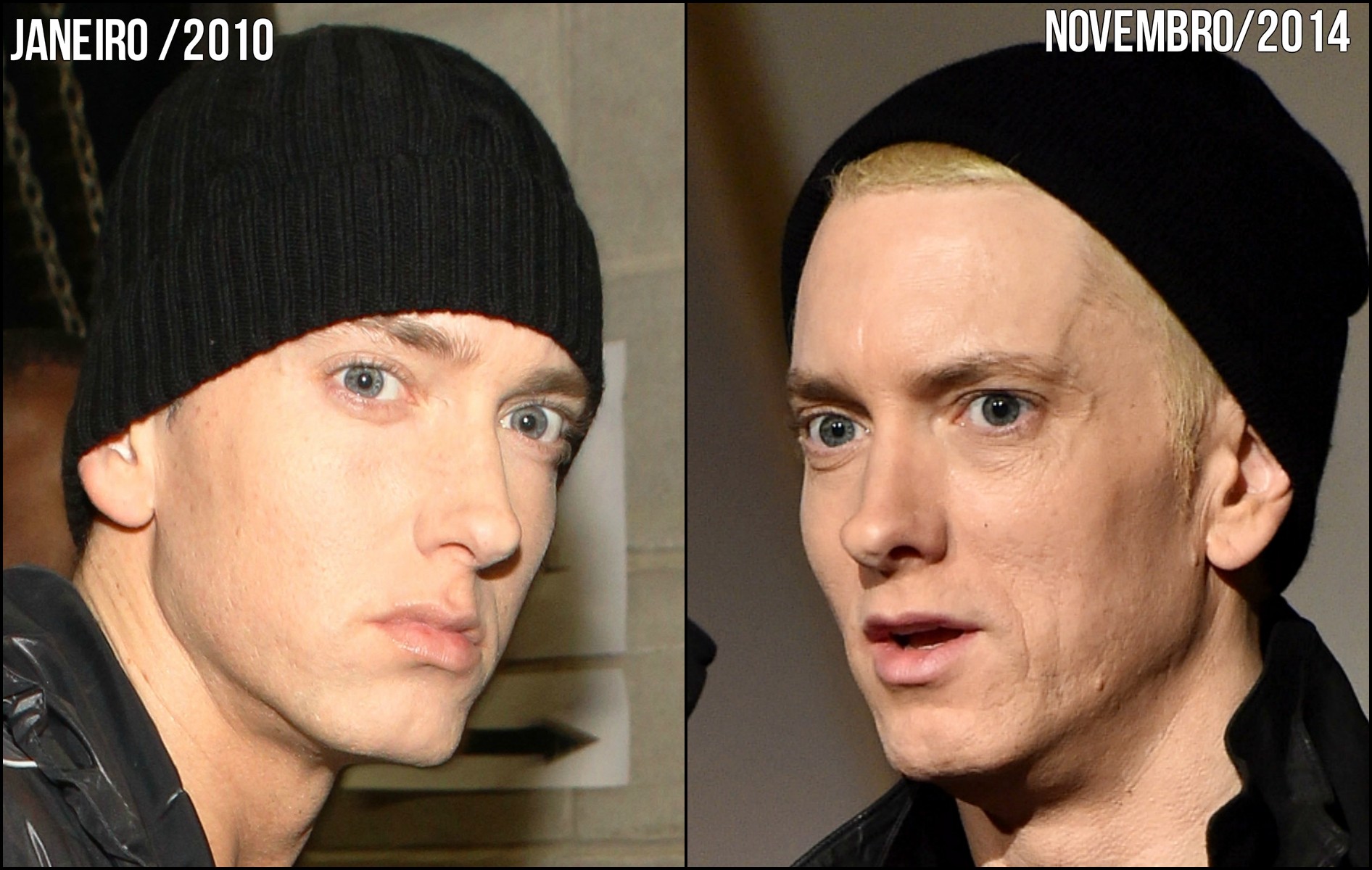 Em pouco menos de cinco anos, a aparência de Eminem mudou bastante. (Foto: Getty Images)