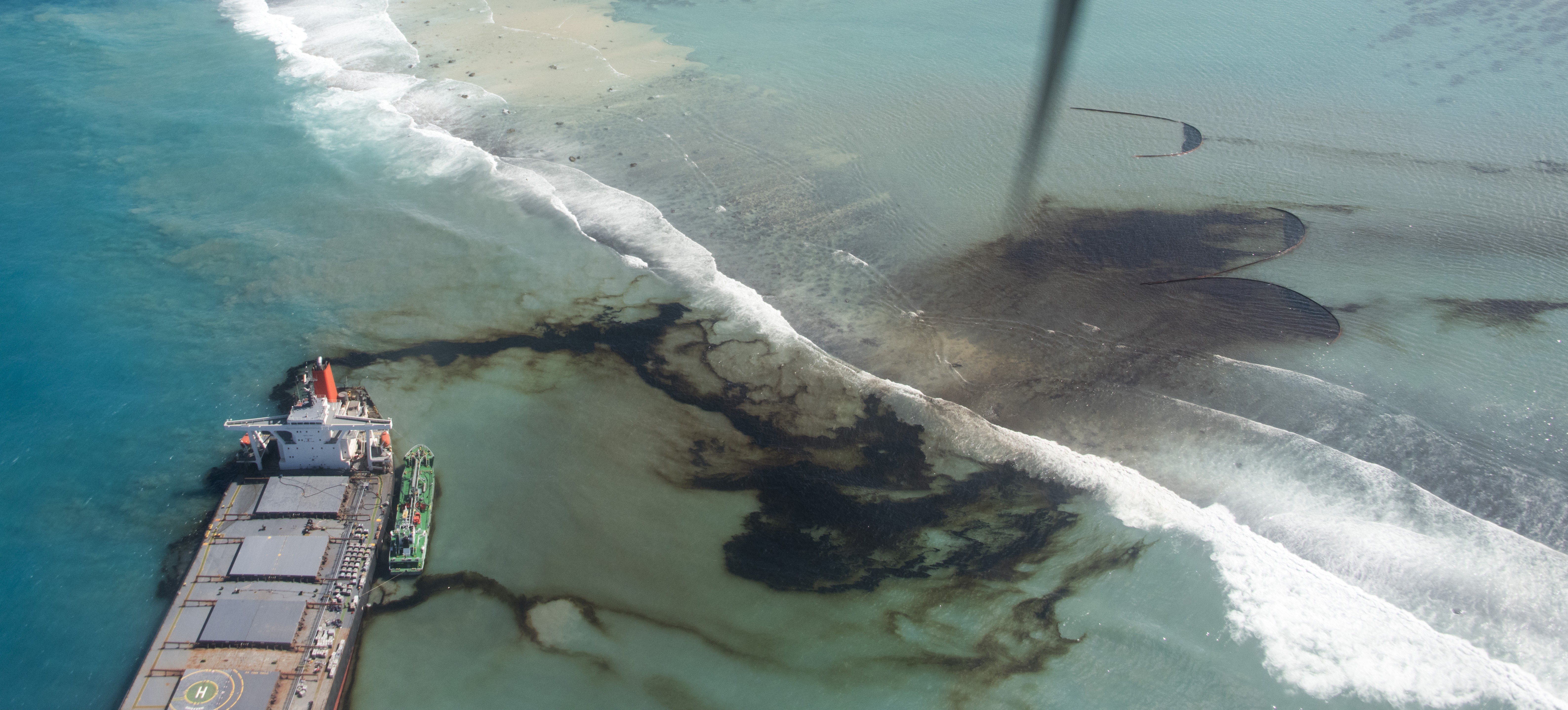 Vazamento de óleo nas Ilhas Maurício ameaça biodiversidade; governo quer responsabilizar donos de navio thumbnail