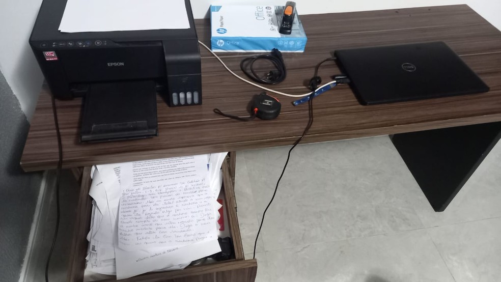 Mensagem apreendida pelo Ministério Público em escritório de advocacia no RN — Foto: MPRN/Divulgação