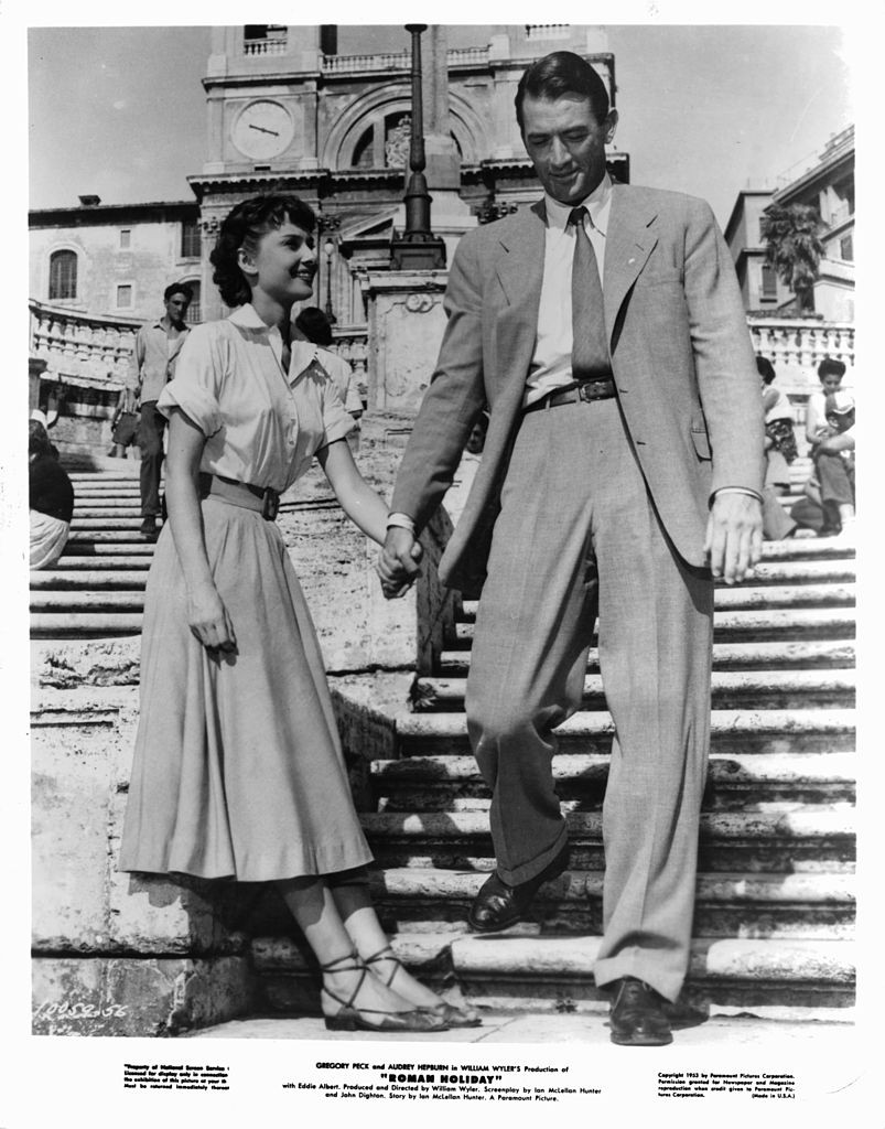 Audrey Hepburn e Gregory Peck, em 