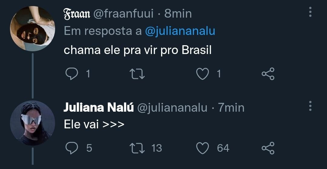Juliana Nalu responde seguidores sobre vinda de Kanye West ao Brasil (Foto: Reprodução / Twitter)