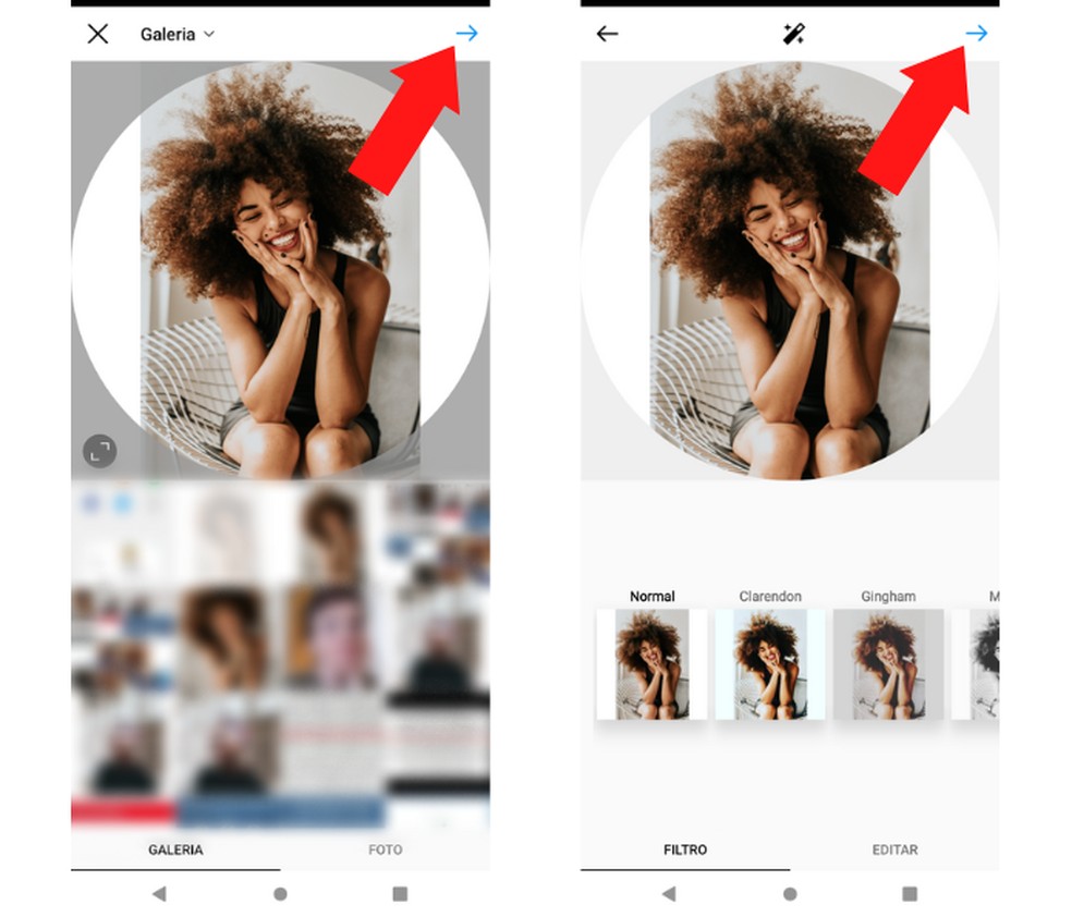 Imagem alterada através do InFrame não precisará ser cortada para se adequar às dimensões do Instagram  — Foto: Reprodução/Mariana Tralback