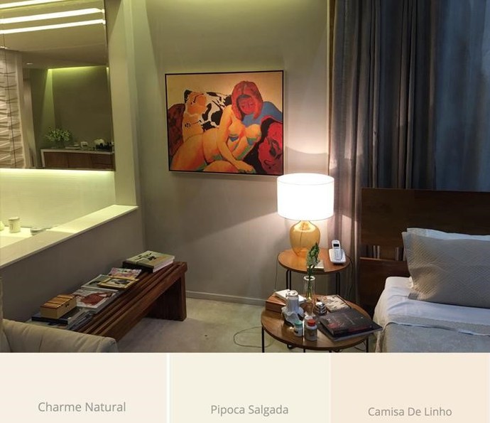 Cores claras harmonizam com a decoração colorida do quarto de Eugênio e Joyce (Foto: TV Globo)