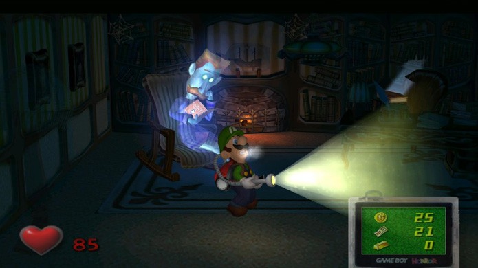 Luigis Mansion apresentava uma série de efeitos gráficos que eram novidade no GameCube (Foto: Reprodução/Red Ring of Redemption)