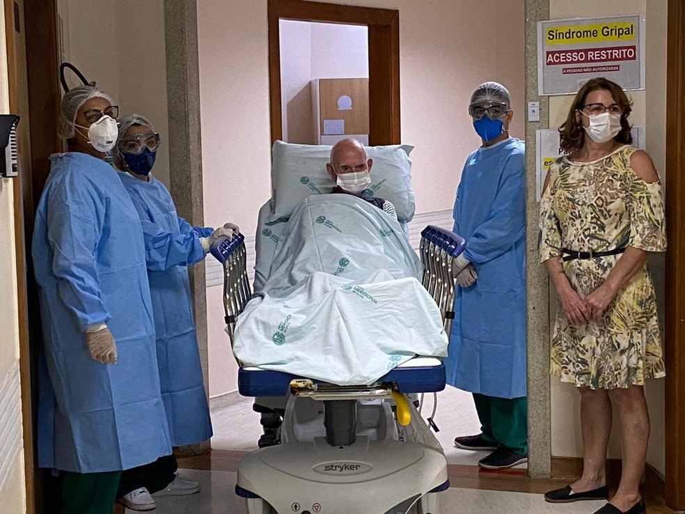 José Dalrio teve alta do Hospital Meridional  — Foto: Reprodução/Hospital Meridional