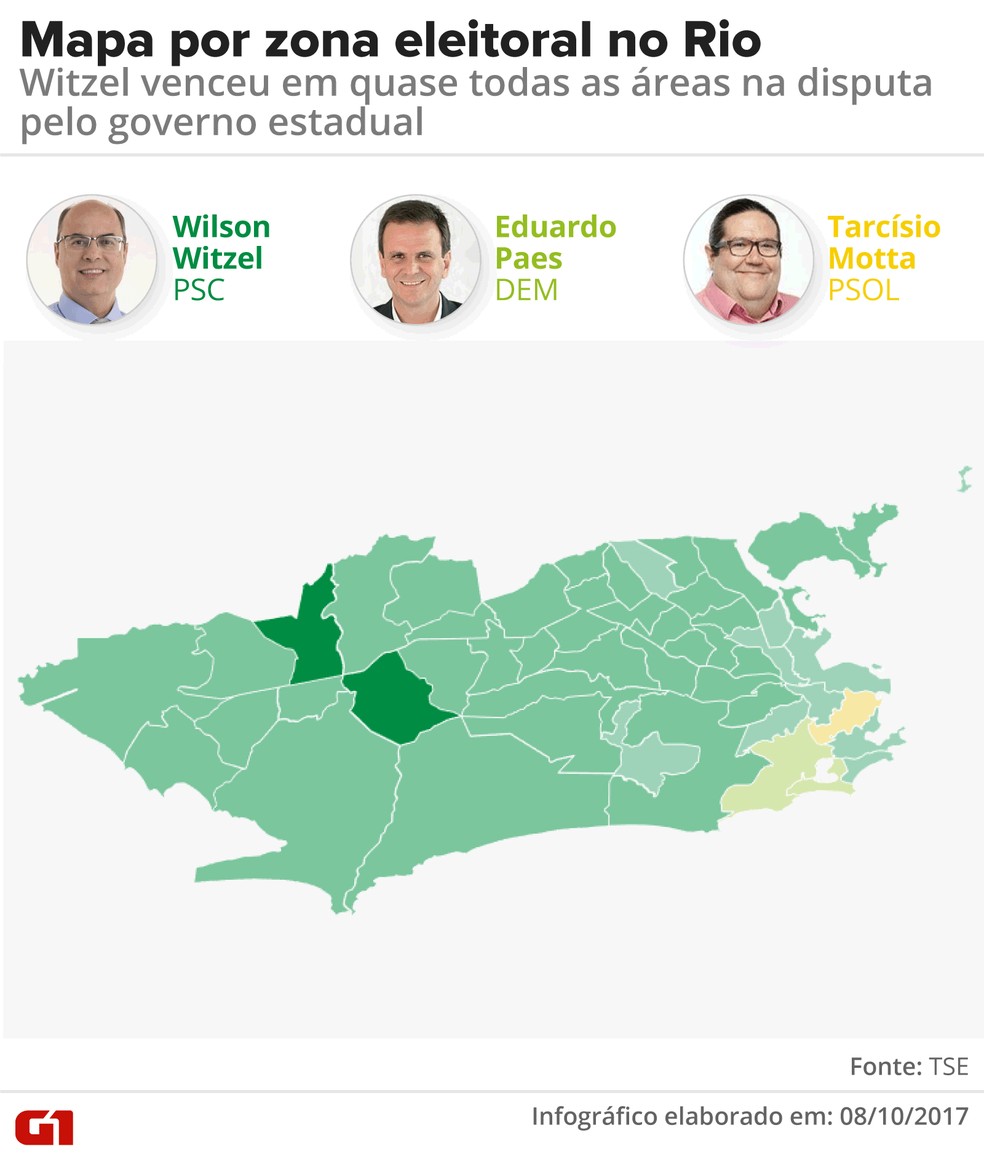 Wilson Witzel Venceu Em 47 Das 49 Zonas Eleitorais Do Rio Veja Mapa Eleicoes 18 No Rio De Janeiro G1