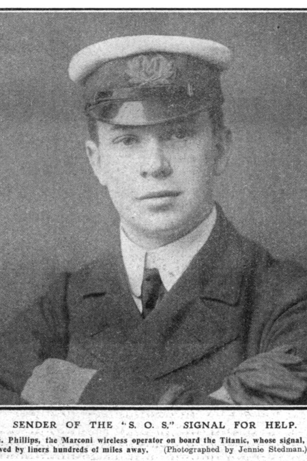 Sender of the "S. O. S."' Signal for Help', (April 20), 1912. John George Phillips (nicknamed Jack, 1887-1912) was the ship's senior wireless operator who tried to save the 'Titanic' and all those on board by transmitting pleas for help until the ship los (Foto: Getty Images)