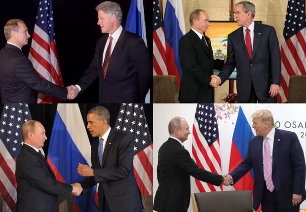 De Clinton a Trump, os presidentes americanos tiveram dificuldade para como lidar com Putin (Foto: STEPHEN JAFFE/GETTY IMAGES via BBC)