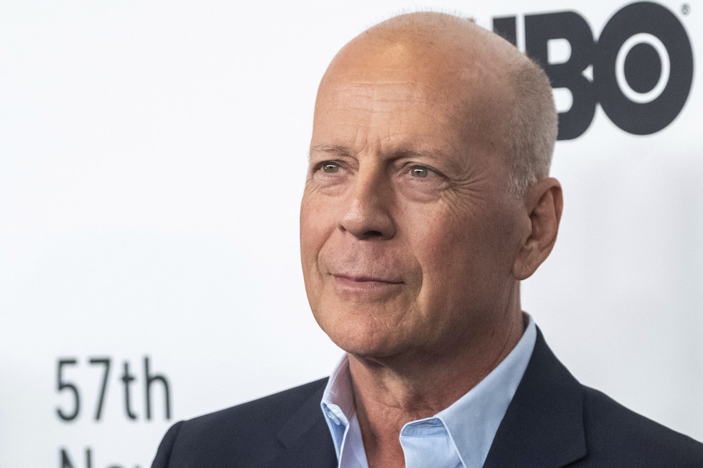 Bruce Willis no lançamento de um filme em Nova York em outubro de 2019 — Foto: Charles Sykes/Invision/AP