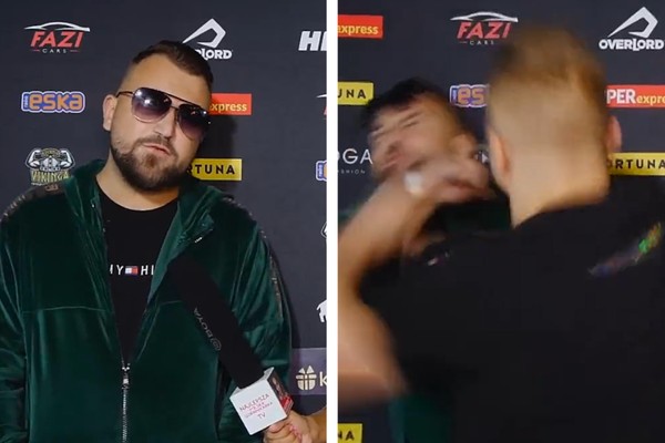 Lutador de MMA invade entrevista para dar soco na cara de influencer (Foto: Reprodução/Instagram)