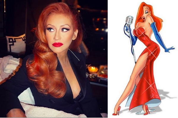 O novo visual de Christina Aguilera foi comparado ao da personagem Jessica Rabbit (Foto: Instagram/Reprodução)
