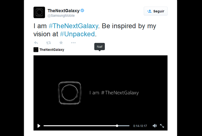 Samsung libera teaser do novo Galaxy pelo Twitter (Foto: Reprodu??o/Barbara Mannara)