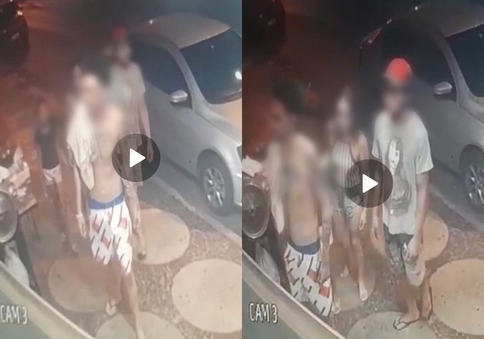 Câmeras de bar flagraram jovem de Lins com amigos em Piratininga — Foto: NovaTV/Divulgação