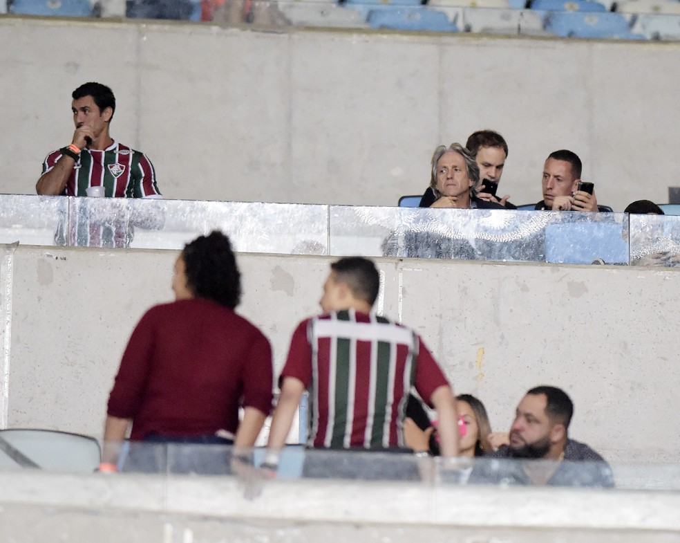 Jorge Jesus no Maracanã para Fluminense x Avaí — Foto: André Durão