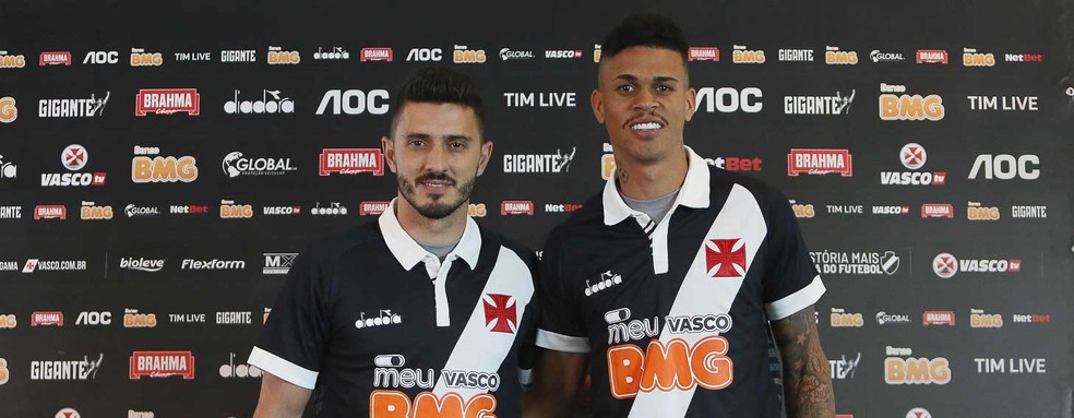 Marquinho e Richard, reforços do Vasco durante a pausa para a Copa América — Foto: Rafael Ribeiro / Vasco