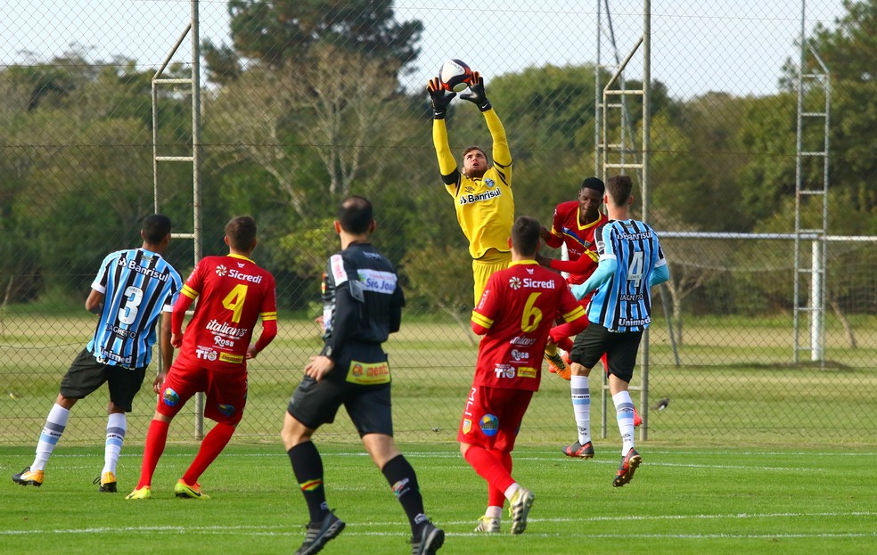 Phelipe Megiolaro, goleiro sub-20 Grêmio — Foto: Rodrigo Fatturi/Grêmio