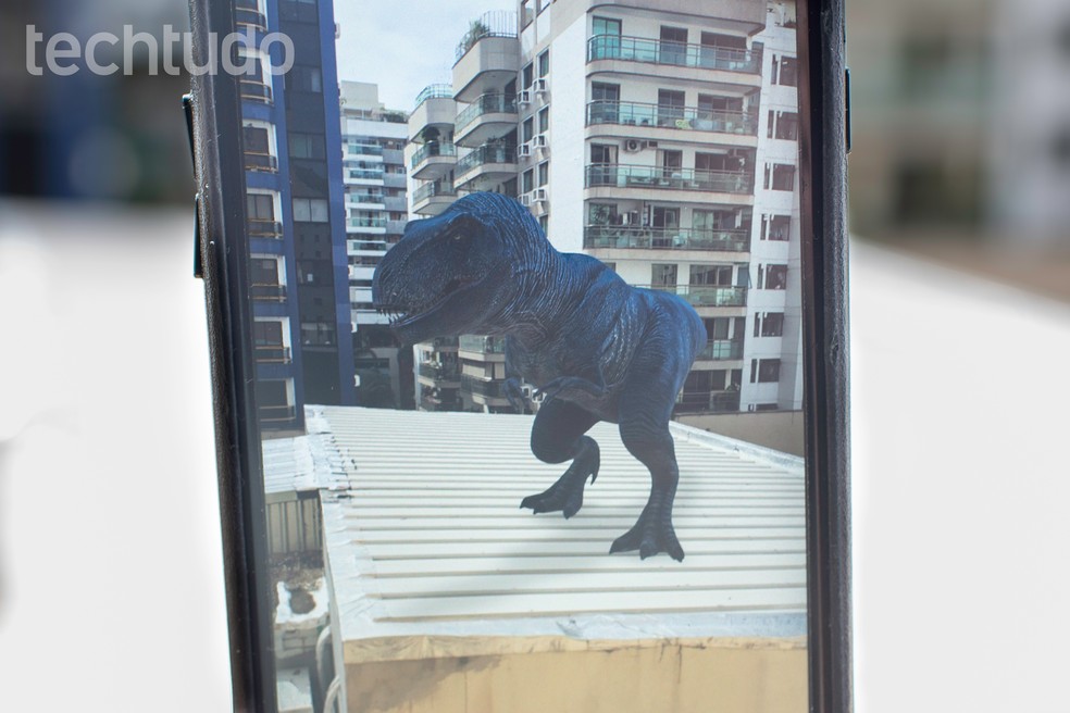 Google disponibiliza dinossauros da franquia "Jurassic Word" na busca em 3D  — Foto: Rubens Achilles/TechTudo