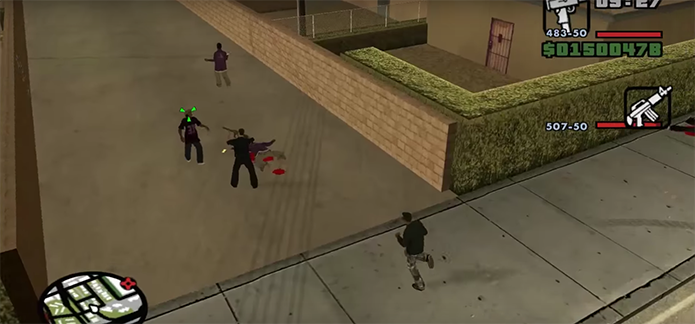 Não é possível fazer missões no modo coop de GTA San Andreas (Foto: Reprodução/YouTube)
