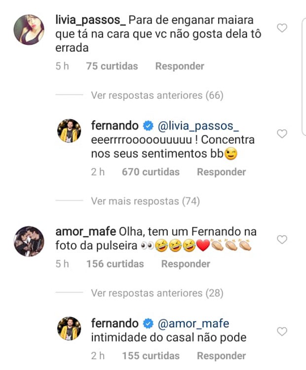 Fernando Zor rebate seguidores (Foto: Reprodução)