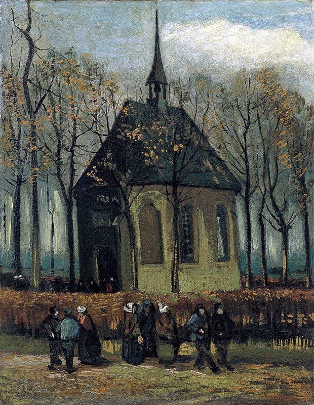 'Congregation Leaving the Reformed Church in Nuenen', outra obra roubada por Durham do Museu Van Gogh (Foto: Getty Images)
