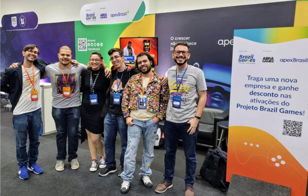Delegação do Ceará participando do BIG Festival, o mais importante festival de jogos independentes da América Latina, realizado em São Paulo  — Foto: acervo Sebrae 