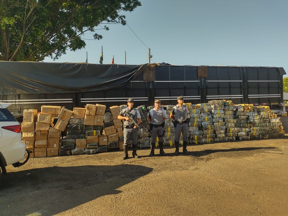 Droga apreendida pela Polícia Rodoviária em Assis (SP) — Foto: Arquivo pessoal 