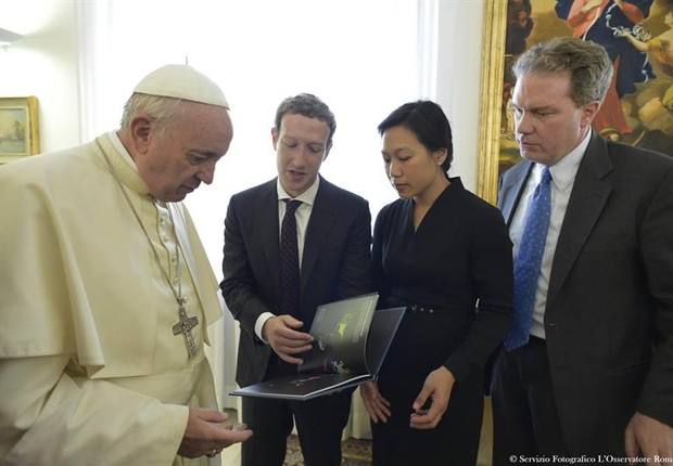 Papa Francisco se encontra com Mark Zuckerberg (Foto: EFE)