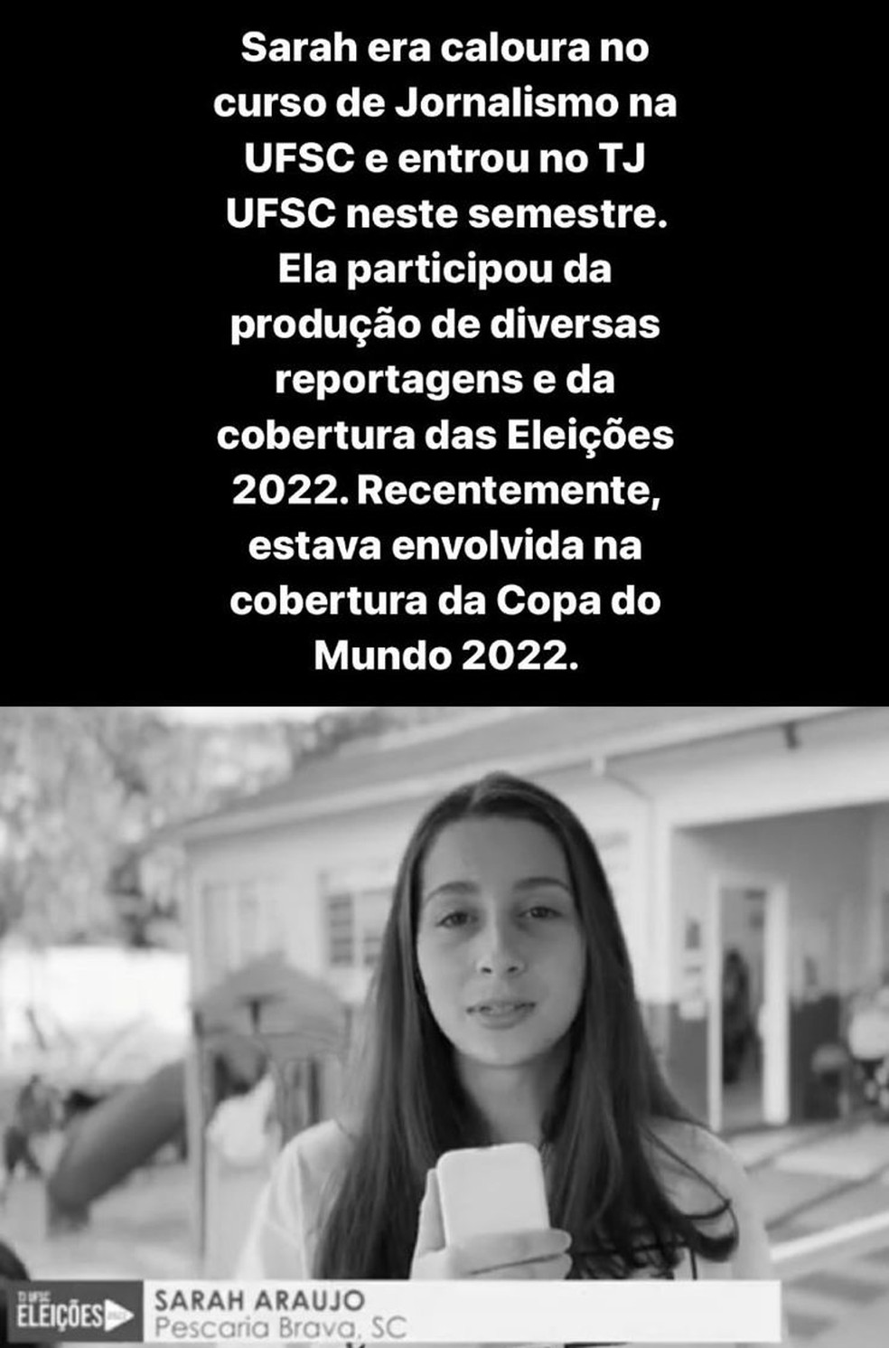 Projeto lançou nota lamentando morte de estudante — Foto: Redes sociais/ Reprodução