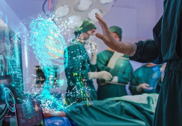 holograma, tecnologia na medicina, saúde, inteligência artificial (Foto: Getty Images)