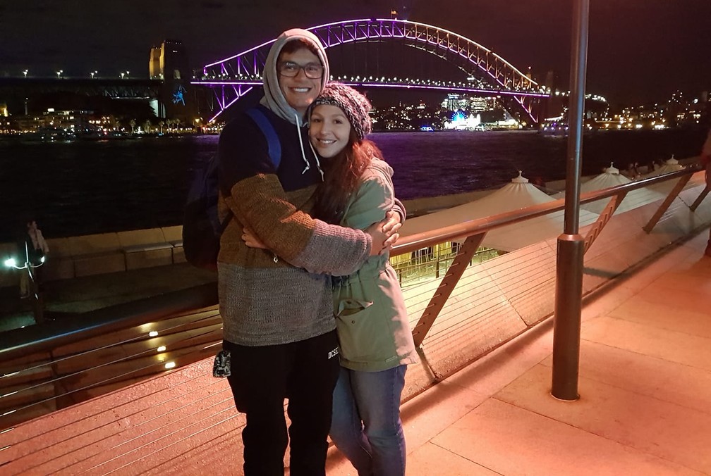  Ícaro Pronsate foi para a Austrália como estudante de línguas — Foto: Arquivo Pessoal/Ícaro Pronsate