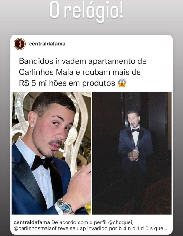 Carlinhos Maia é assaltado  (Foto: Instagram)